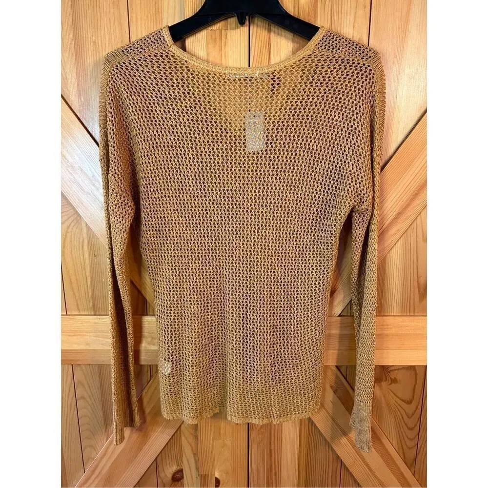 Maurices Long Sleeve Knit Sweater Gold Size Small nwt (4180)
